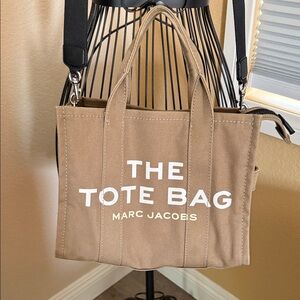 Marc Jacobs Tan Canvas Tote Bag
